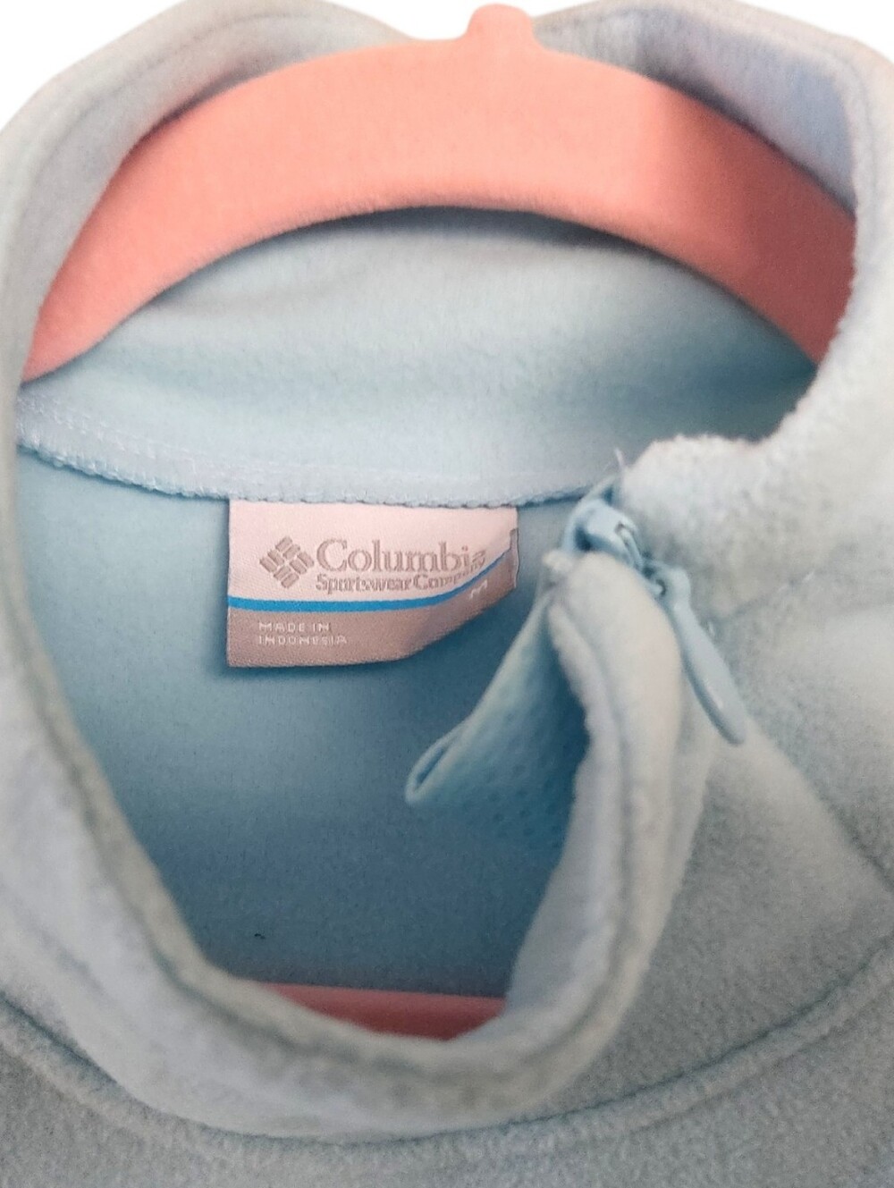 COLUMBIA Ali Peak Blue 1/4 Zip Mockneck Fleece Pullover Kangaroo Pocket NWT MED - Picture 11 of 13